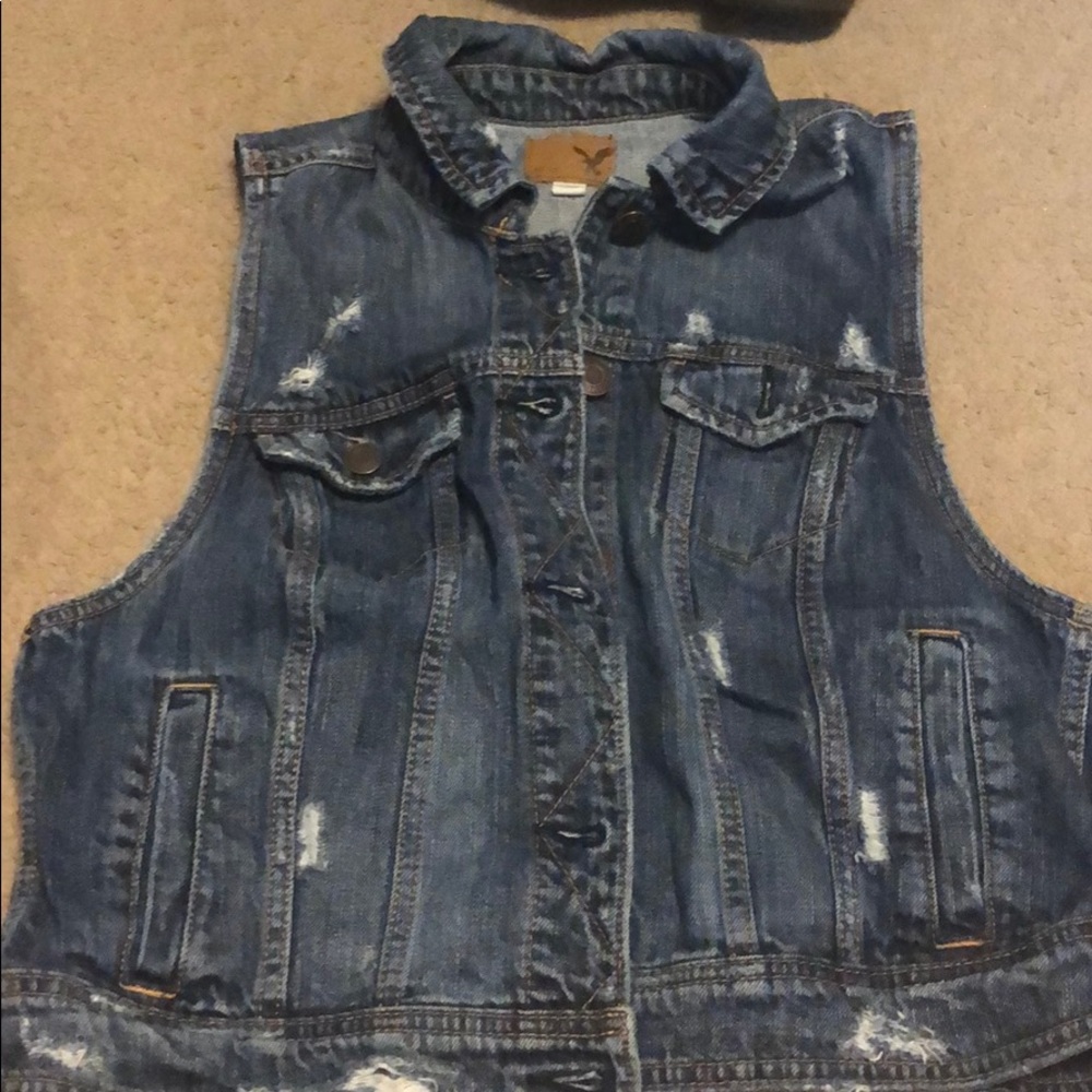 American eagle jean vest